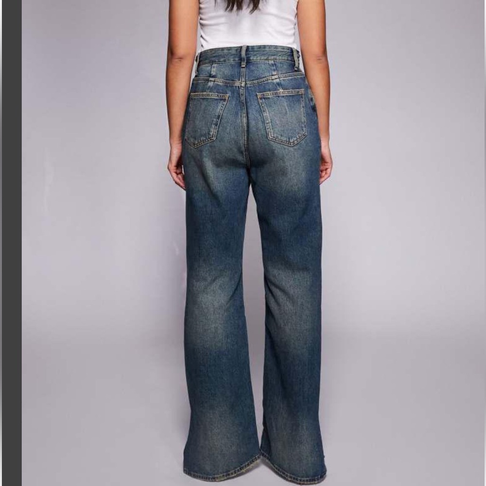 Good American The Khloé Patchwork Split Hem Jeans… - image 8